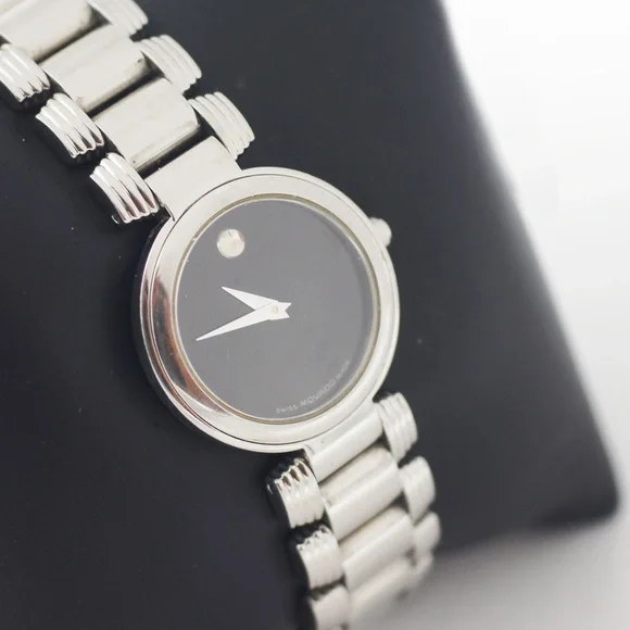 Movado 84 A1 1844 Strato Black Dial Stainless Steel Watch Movado 84 A1 1844 Strato Black Dial Stainless Steel Women main image 2